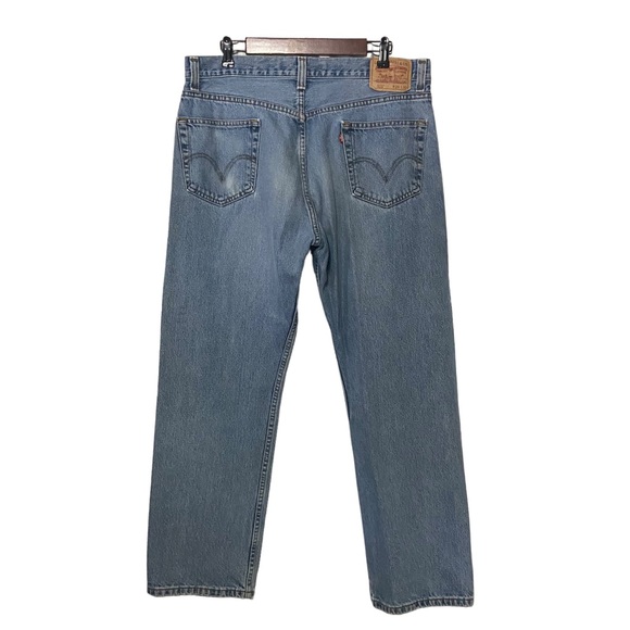 Vintage Levi’s 505 Regular Fit Distressed Denim Jeans Blue - Picture 13 of 16